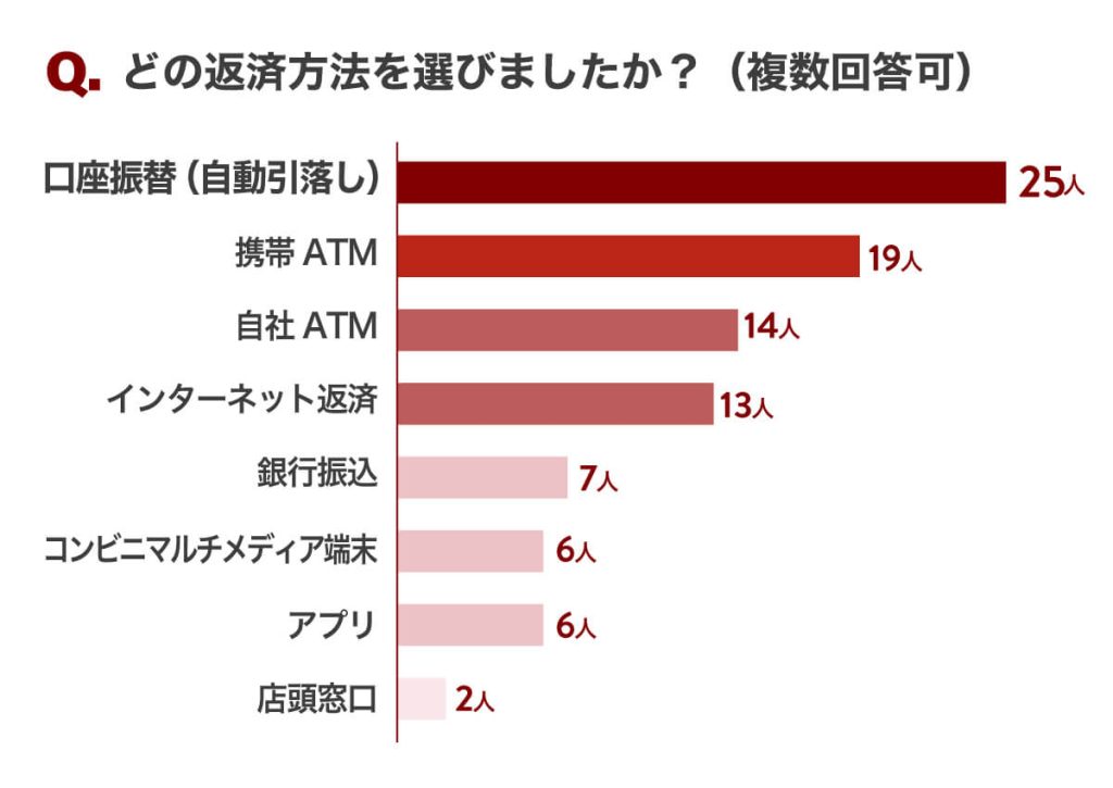 Q.どの返済方法を選びましたか?(複数回答可)